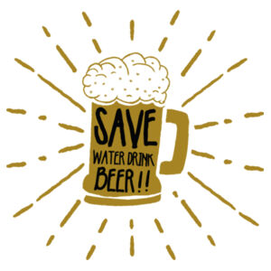 Save Water Drink Beer Sleeves Graphic on Unisex Long Design