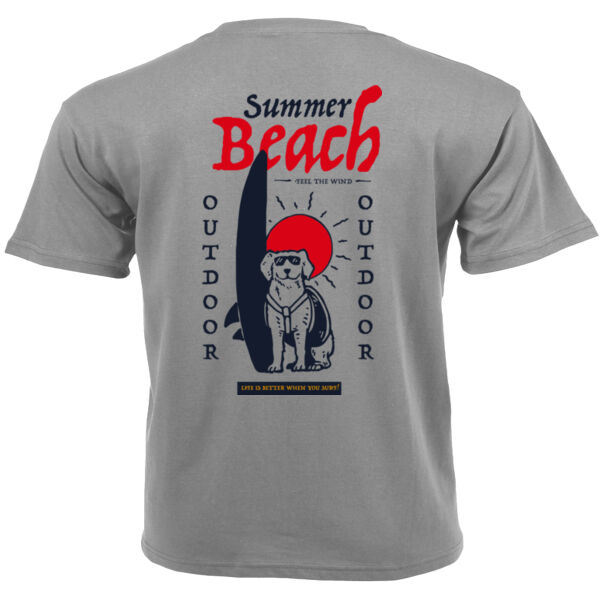 Doggie Surf Overload Graphic on Masculine T-shirt  Thumbnail