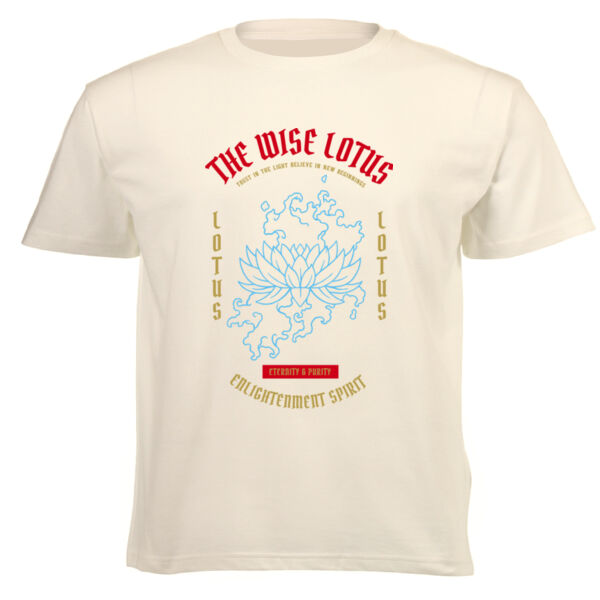 The Wise Lotus Packed Graphic on Masculine T-shirt  Thumbnail