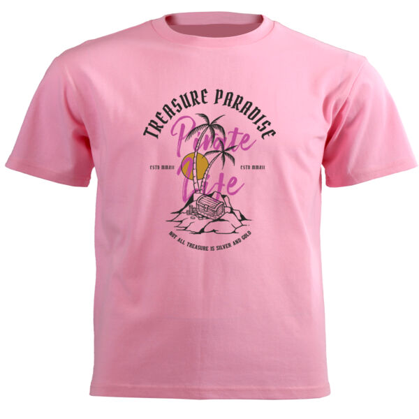 Treasure Paradise Packed Graphic on Masculine T-shirt Thumbnail