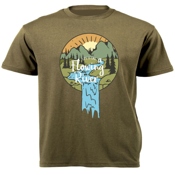 River Valley Packed Graphic on Masculine T-shirt Thumbnail