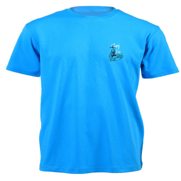 Surf Or Die Header  Graphic on Masculine T-shirt Thumbnail