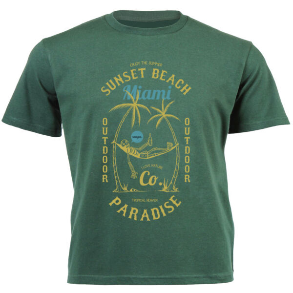 Skull Beach Packed Graphic on Masculine T-shirt  Thumbnail