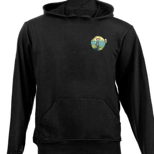 Cheers To Death Beach Double Stacked Graphics on Unisex Hoodie Thumbnail