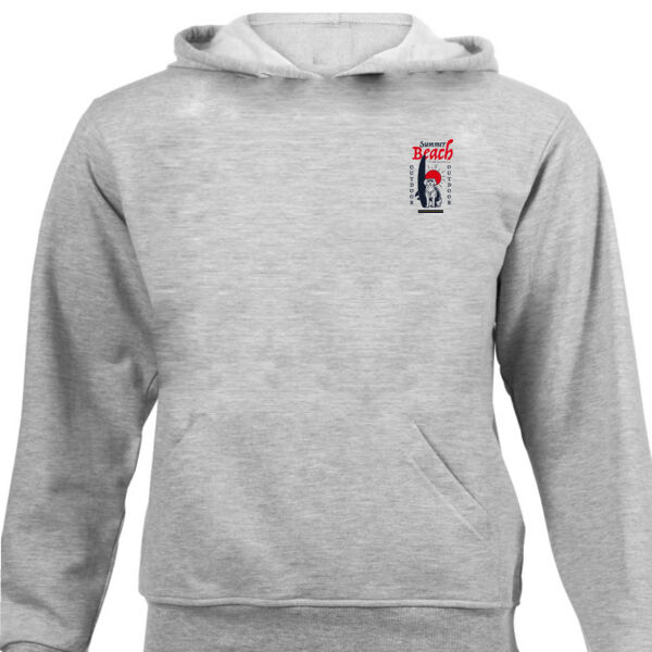 Doggie Surf Header Graphic on Unisex Hoodie Thumbnail