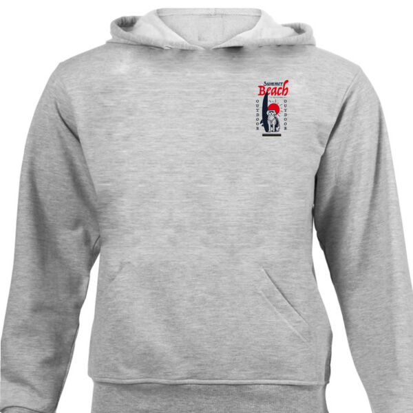 Doggie Surf Double Stacked Graphics on Unisex Hoodie Thumbnail