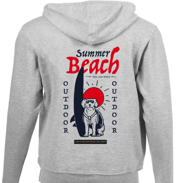 Doggie Surf Overload Graphic on Unisex Hoodie Thumbnail