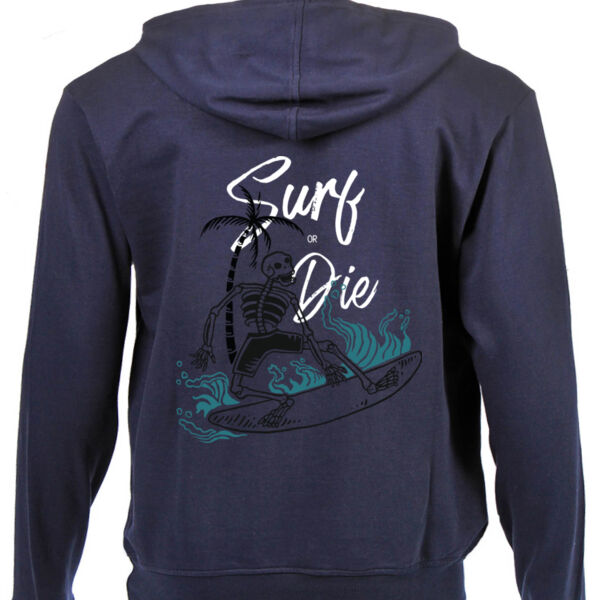 Surf Or Die Overload Graphic on Unisex Hoodie  Thumbnail