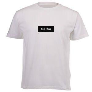 Haiboo Graphic on a White Tee - Unisex Platinum Short-sleeve T-shirt Thumbnail