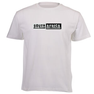 South African Sign Graphic on a White Masculine Tee Thumbnail