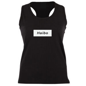 Haibo Graphic on a Feminine Black Vest Thumbnail