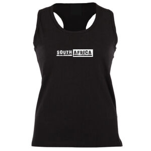 South African Sign Graphic on a Feminine Black Vest Thumbnail